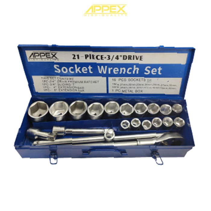 Set of 21 pieces of 3/4 APPEX box wrench model 1521