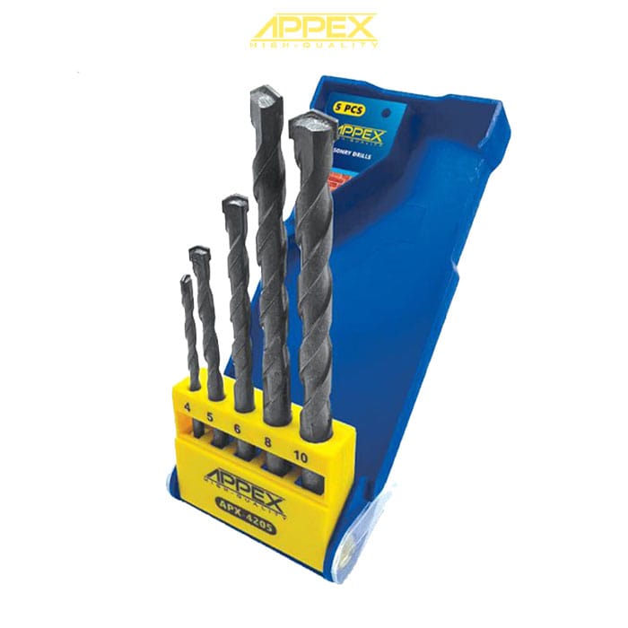 Set of 5 APPEX diamond drills model 4205