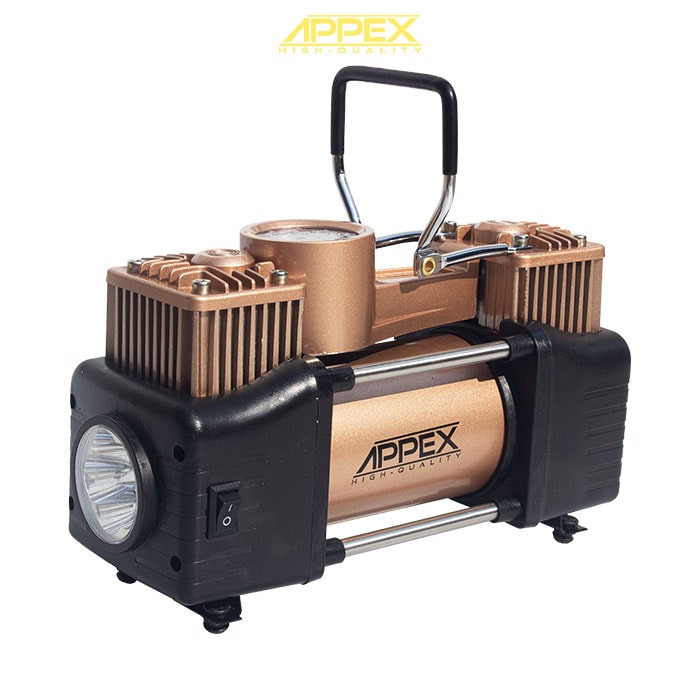 APPEX model 4022 2-cylinder cigarette lighter air compressor