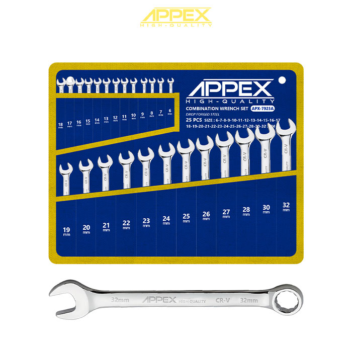 Wrench bag of 25 pieces APPEX model 7925